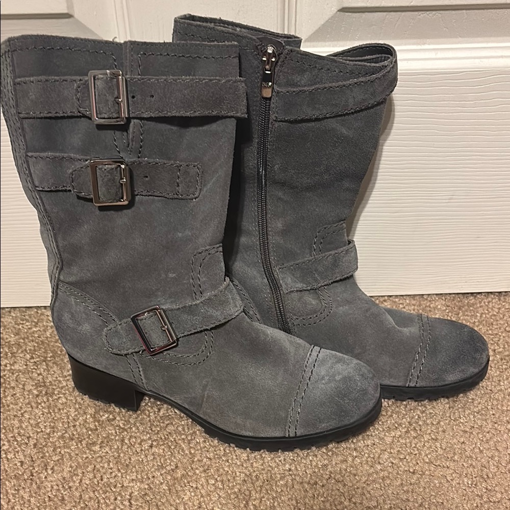 Stylish Gray Marc Fisher suede Women's Boots